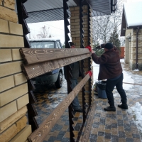 Забор жалюзи дерево