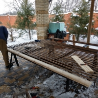 Забор жалюзи дерево