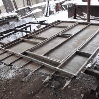 Ворота распашные из мет. листа