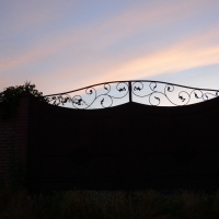 Ворота распашные из мет. листа