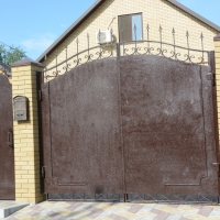 Ворота распашные из мет. листа