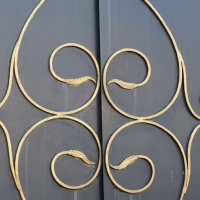 Ворота распашные из мет. листа