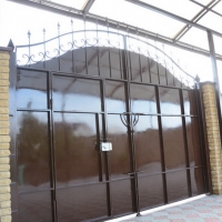 Ворота распашные из мет. листа