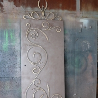Ворота распашные из мет. листа