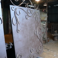 Ворота распашные из мет. листа