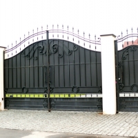 Ворота распашные из мет. листа