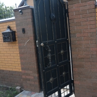 Ворота распашные из мет. листа