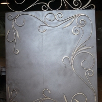 Ворота распашные из мет. листа