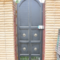 Ворота распашные из мет. листа