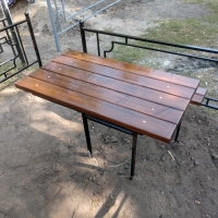 Столик и лавочки из лиственницы