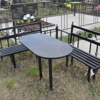 Ритуальные столы лавки из металла.