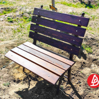 Лавочка обшитая деревом