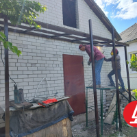 Козырёк из профнастила