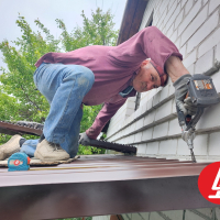 Козырёк из профнастила