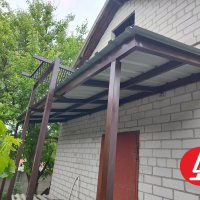 Козырёк из профнастила