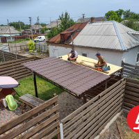 Навес из профнастила