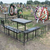 Ритуальные столы лавки из металла.